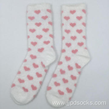 Super soft cosy socks whit pink heart